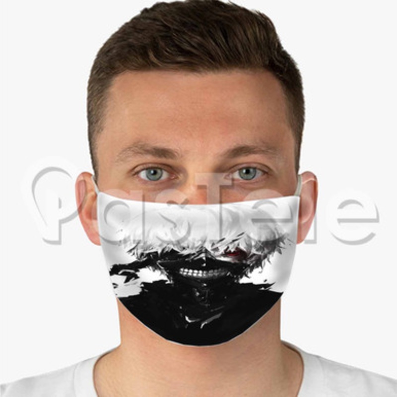 Tokyo Ghoul 3 Custom Fabric Face Mask Polyester Two Layers Cloth