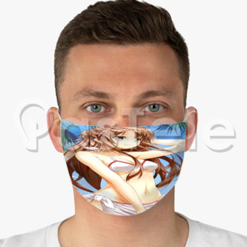 Asuna Sword Art Online Custom Fabric Face Mask Polyester Two Layers Cloth