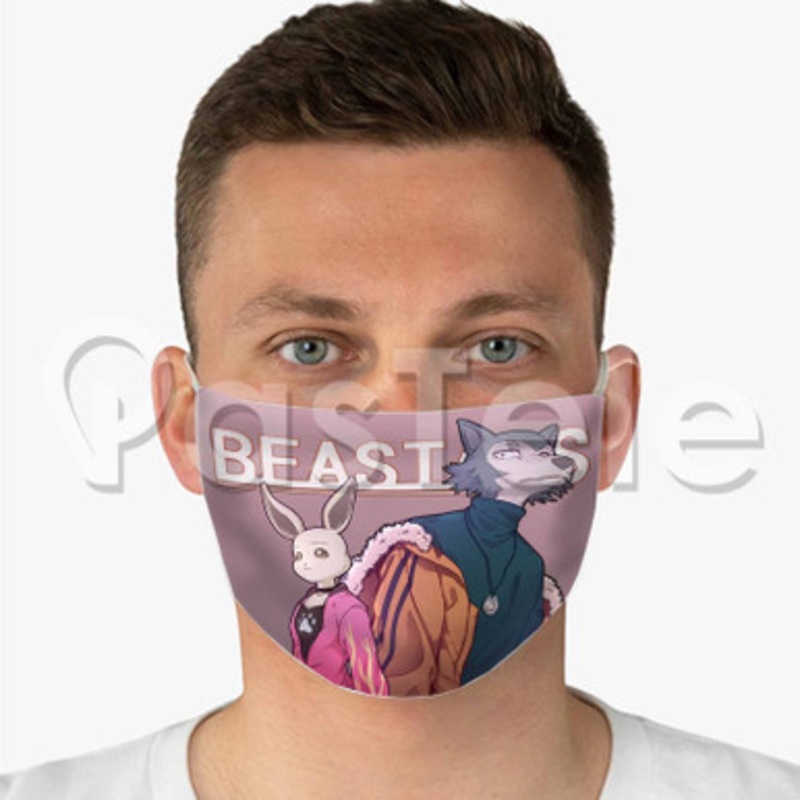 Beastars Custom Fabric Face Mask Polyester Two Layers Cloth