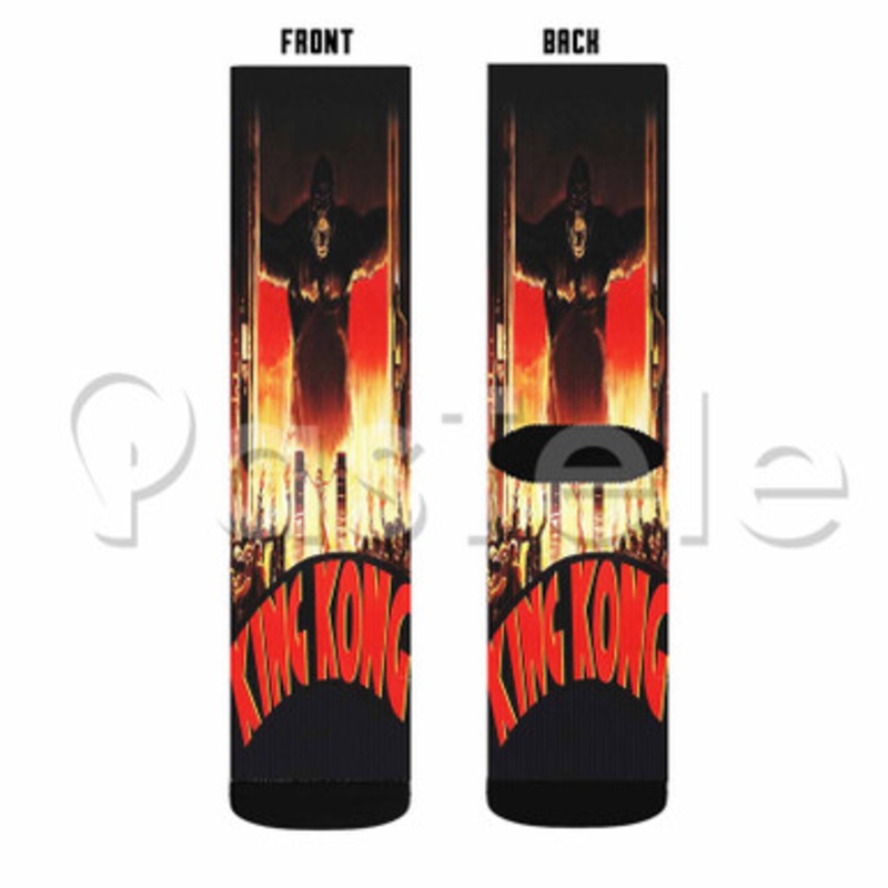 King Kong 1933 Custom Personalized Sublimation Printed Socks Polyester Acrylic Nylon Spandex