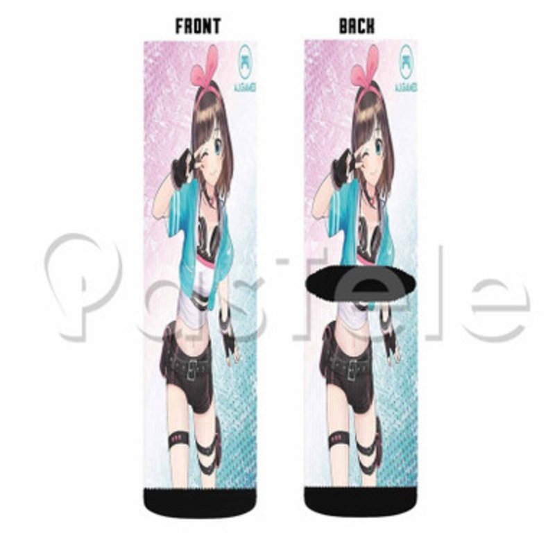 Kizuna Ai Dance Custom Personalized Sublimation Printed Socks Polyester Acrylic Nylon Spandex