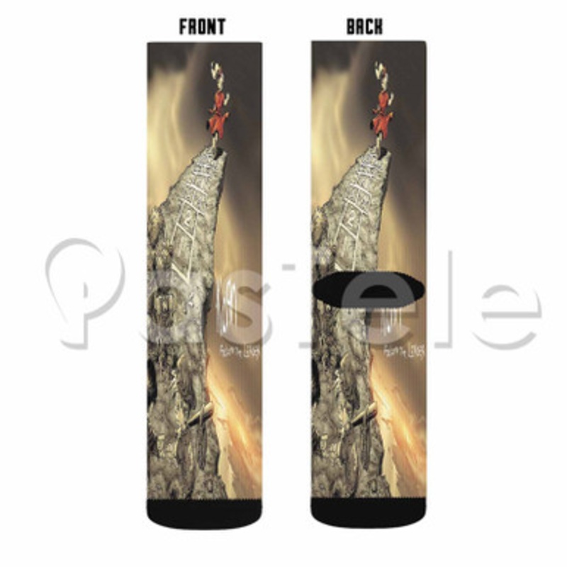 Korn Follow The Leader Custom Personalized Sublimation Printed Socks Polyester Acrylic Nylon Spandex