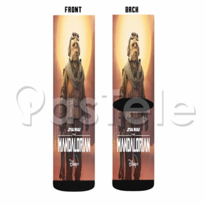 Kuiil Star Wars The Mandalorian Custom Personalized Sublimation Printed Socks Polyester Acrylic Nylon Spandex