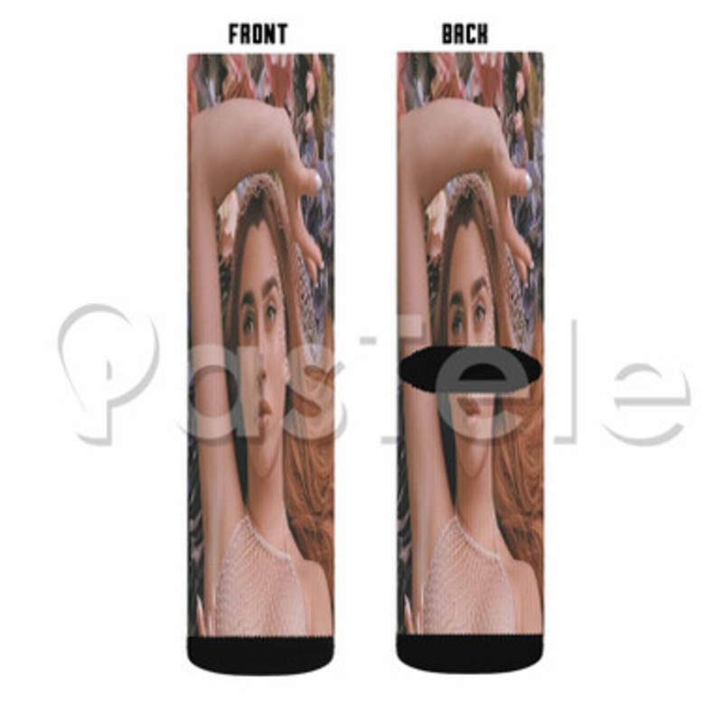 Lauren Jauregui Custom Personalized Sublimation Printed Socks Polyester Acrylic Nylon Spandex