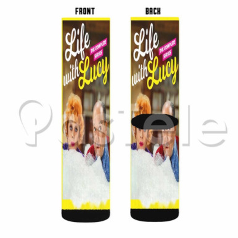 Life With Lucy Custom Personalized Sublimation Printed Socks Polyester Acrylic Nylon Spandex