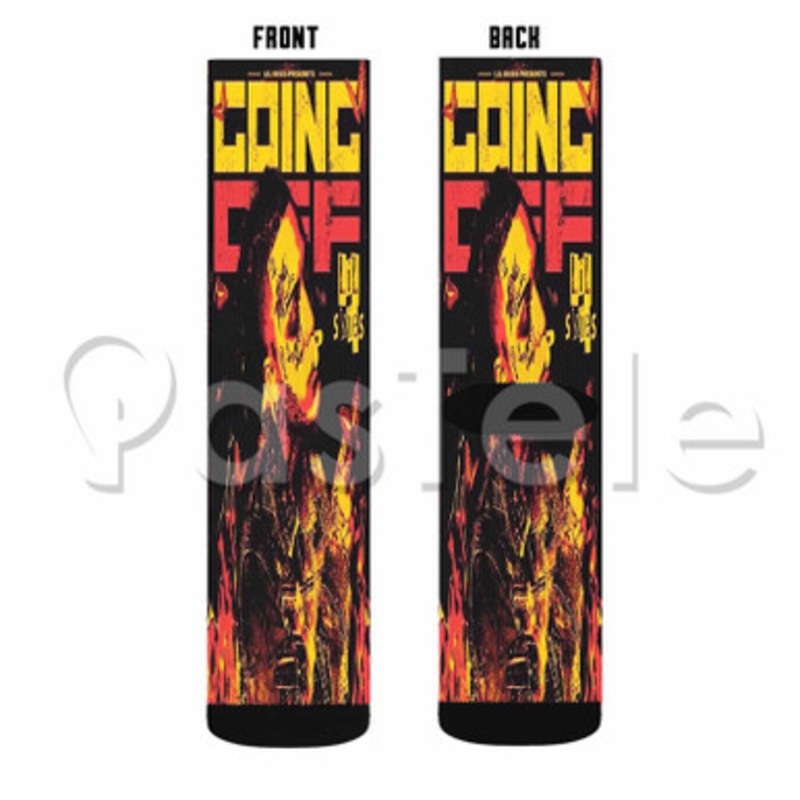 Lil Skies Going Off Custom Personalized Sublimation Printed Socks Polyester Acrylic Nylon Spandex