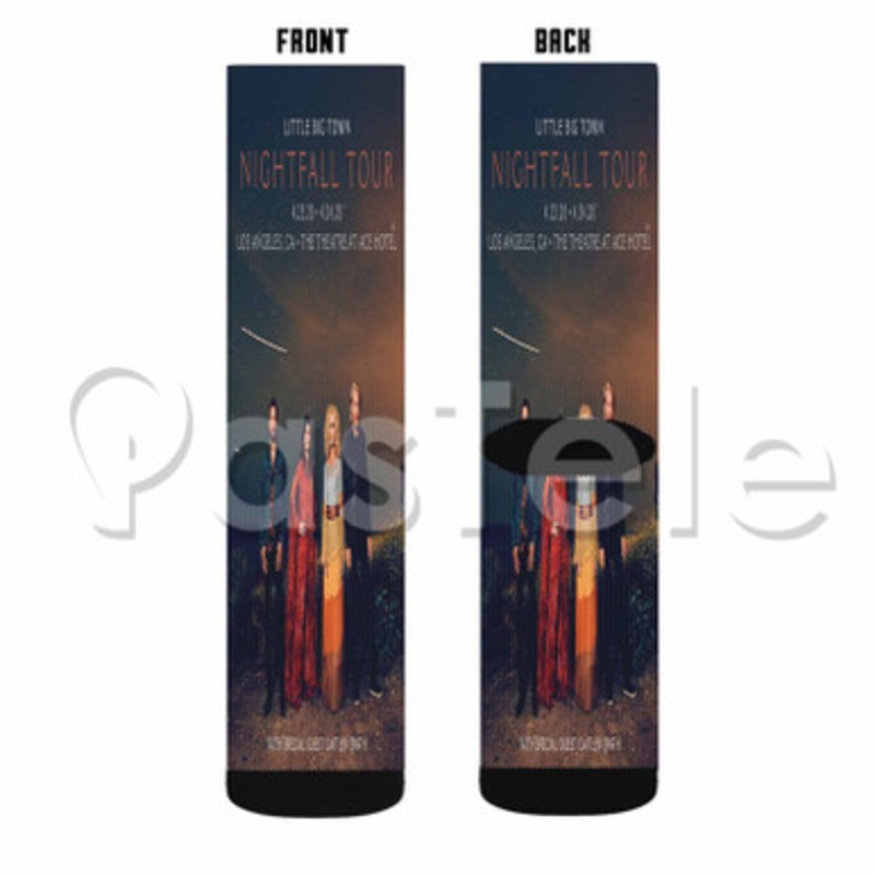 Little Big Town Nightfall Custom Personalized Sublimation Printed Socks Polyester Acrylic Nylon Spandex