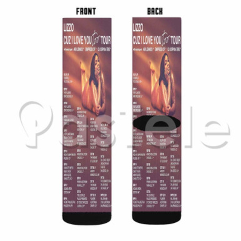 Lizzo Cuz I Love You Tour Custom Personalized Sublimation Printed Socks Polyester Acrylic Nylon Spandex