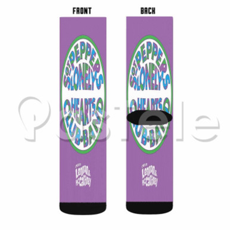 Lonely Hearts John Lennon And Paul Mc Cartney Custom Personalized Sublimation Printed Socks Polyester Acrylic Nylon Spandex