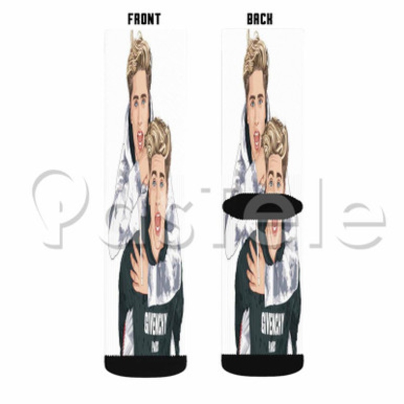 Martinez Twins Custom Personalized Sublimation Printed Socks Polyester Acrylic Nylon Spandex