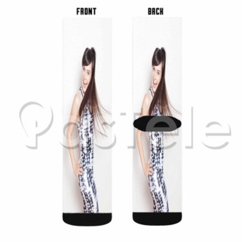 Molly Burke Custom Personalized Sublimation Printed Socks Polyester Acrylic Nylon Spandex