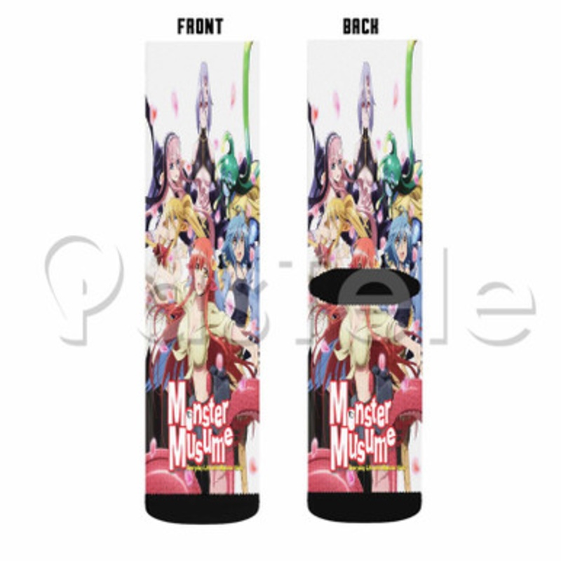 Monster Musume Everyday Life with Monsters Custom Personalized Sublimation Printed Socks Polyester Acrylic Nylon Spandex