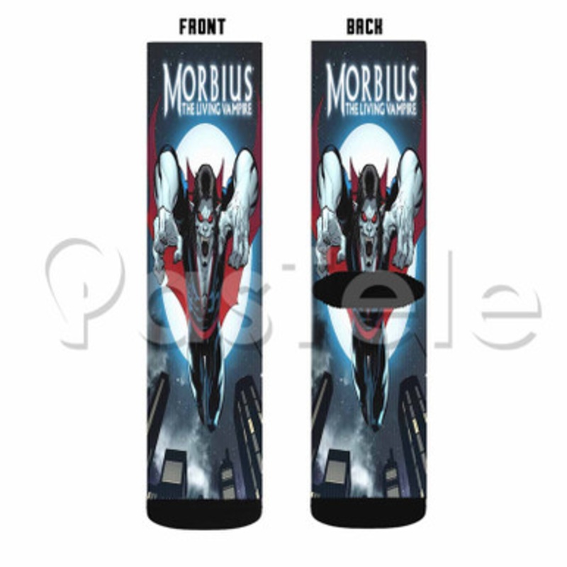 Morbius The Living Vampire Custom Personalized Sublimation Printed Socks Polyester Acrylic Nylon Spandex