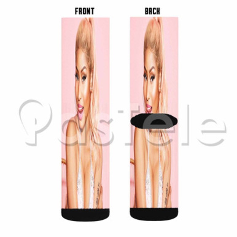 Nicki Minaj Custom Personalized Sublimation Printed Socks Polyester Acrylic Nylon Spandex