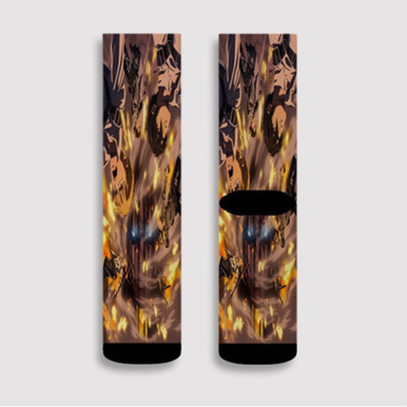 Pastele Attack on Titan The Final Season jpeg Custom Socks Sublimation Awesome Printed Sports Elite Socks Polyester Cushioned Bottoms Gym Gymnastic Running Yoga School Skatebording Basketball Spandex