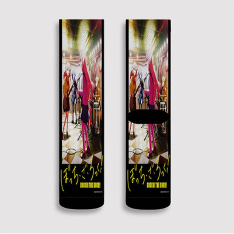 Pastele Bocchi the Rock Custom Socks Sublimation Awesome Printed Sports Elite Socks Polyester Cushioned Bottoms Gym Gymnastic Running Yoga School Skatebording Basketball Spandex