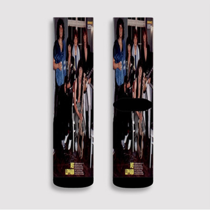 Pastele Def Leppard 1980 Custom Socks Sublimation Awesome Printed Sports Elite Socks Polyester Cushioned Bottoms Gym Gymnastic Running Yoga School Skatebording Basketball Spandex