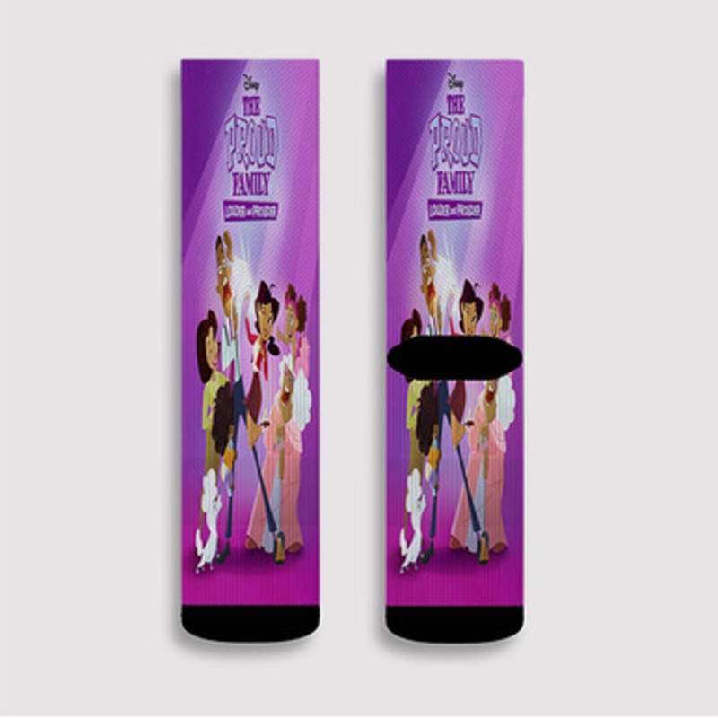 Pastele The Proud Family Louder and Prouder Custom Socks Sublimation Awesome Printed Sports Elite Socks Polyester Cushioned Bottoms Gym Gymnastic Running Yoga School Skatebording Basketball Spandex