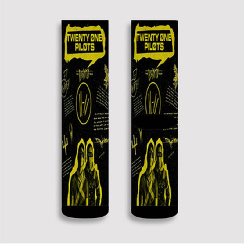 Pastele Twenty One Pilots The Bandito Custom Socks Sublimation Awesome Printed Sports Elite Socks Polyester Cushioned Bottoms Gym Gymnastic Running Yoga School Skatebording Basketball Spandex