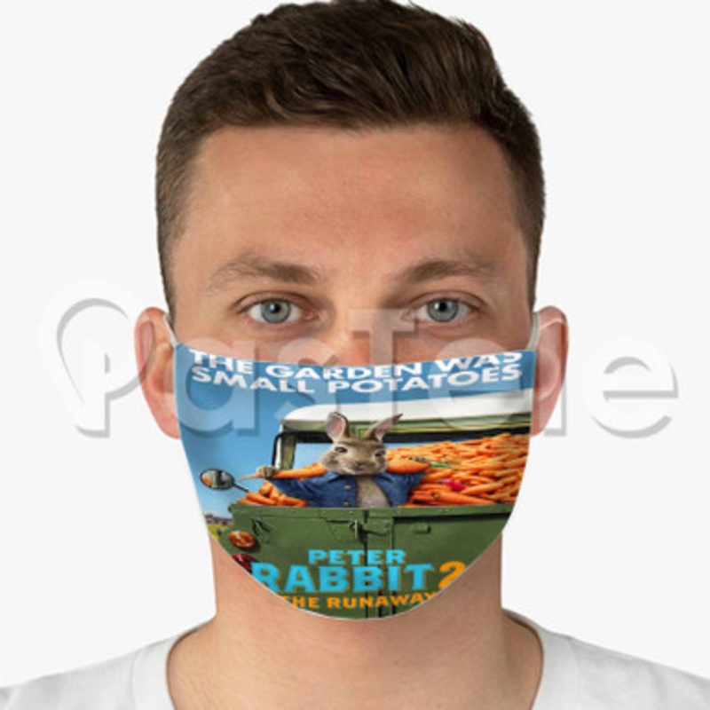 Peter Rabbit 2 The Runaway Custom Fabric Face Mask Polyester Two Layers Cloth