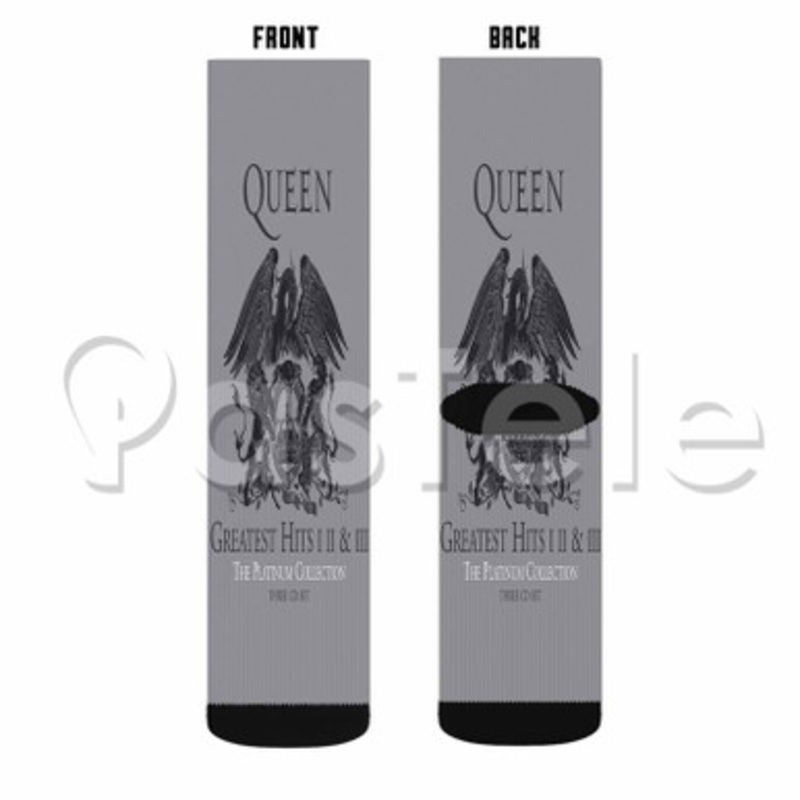 Queen The Platinum Custom Personalized Sublimation Printed Socks Polyester Acrylic Nylon Spandex