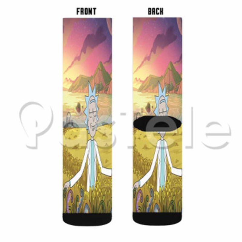 Rick and Morty 2 Custom Personalized Sublimation Printed Socks Polyester Acrylic Nylon Spandex