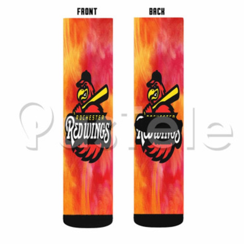 Rochester Red Wings Custom Personalized Sublimation Printed Socks Polyester Acrylic Nylon Spandex