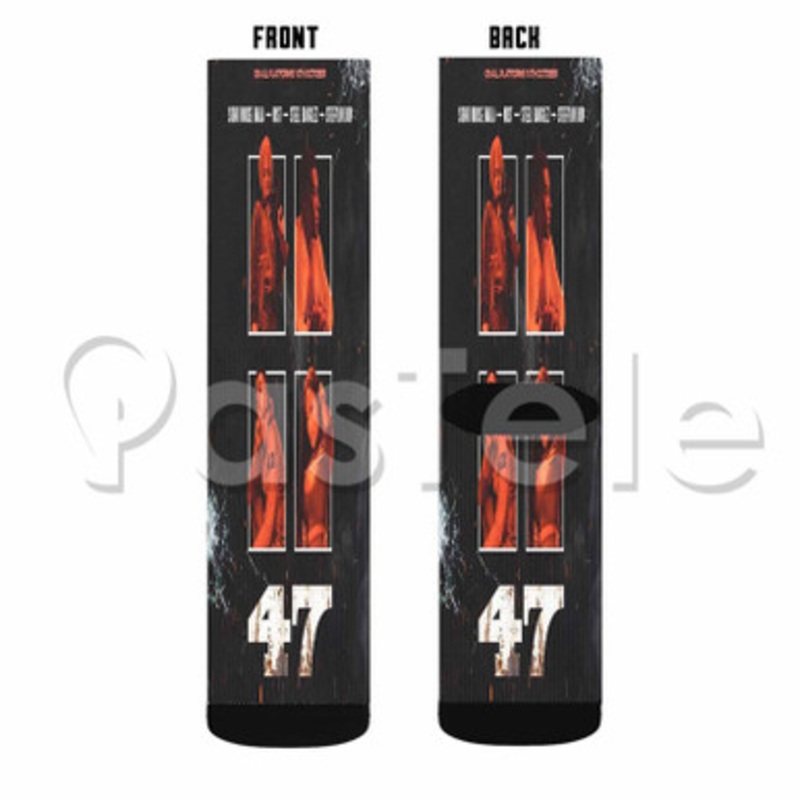 Sidhu Moosewala MIST Steel Banglez 47 Custom Personalized Sublimation Printed Socks Polyester Acrylic Nylon Spandex