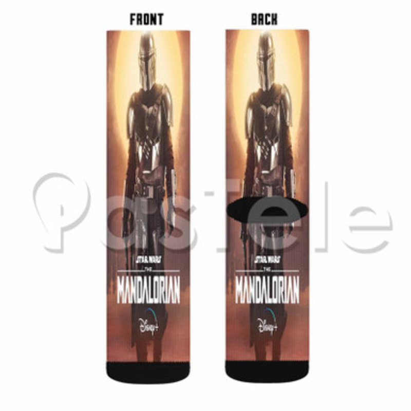 Star Wars The Mandalorian Custom Personalized Sublimation Printed Socks Polyester Acrylic Nylon Spandex