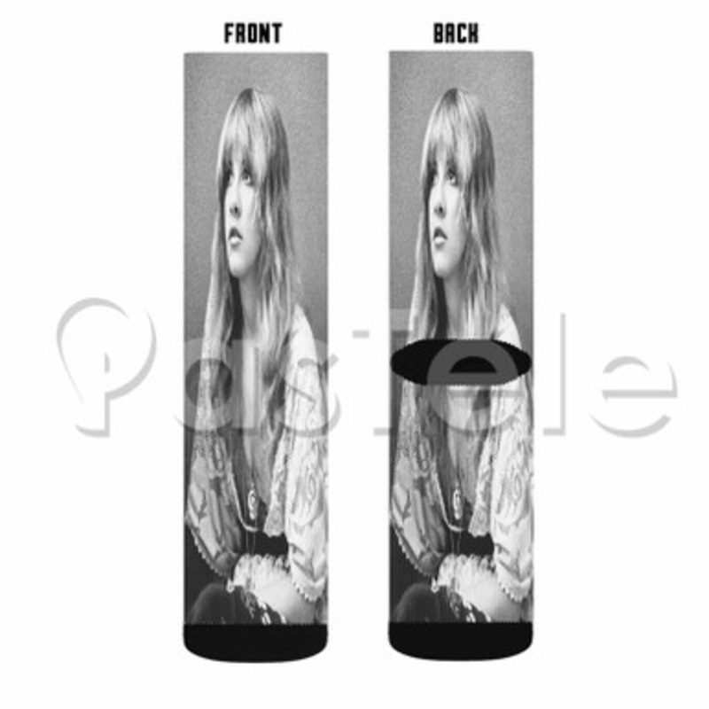 Stevie Nicks Custom Personalized Sublimation Printed Socks Polyester Acrylic Nylon Spandex