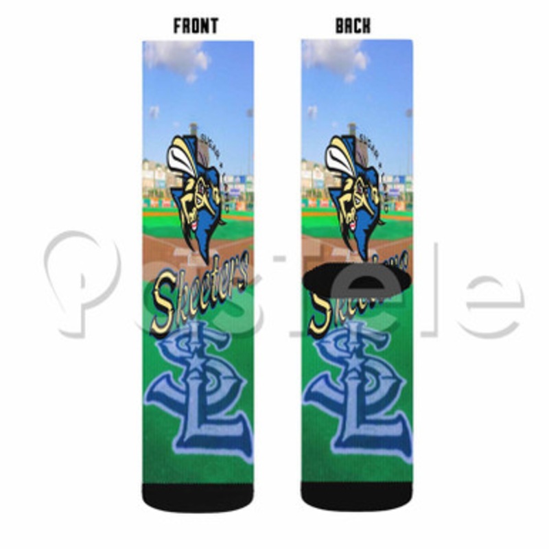 Sugar Land Skeeters Custom Personalized Sublimation Printed Socks Polyester Acrylic Nylon Spandex