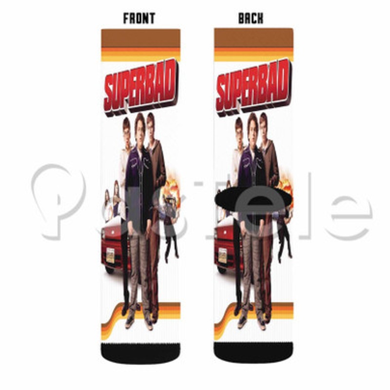 Superbad Custom Personalized Sublimation Printed Socks Polyester Acrylic Nylon Spandex
