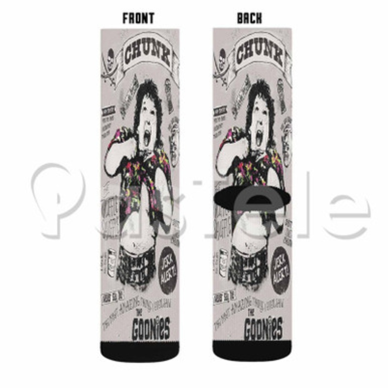 The Goonies Chunk Custom Personalized Sublimation Printed Socks Polyester Acrylic Nylon Spandex