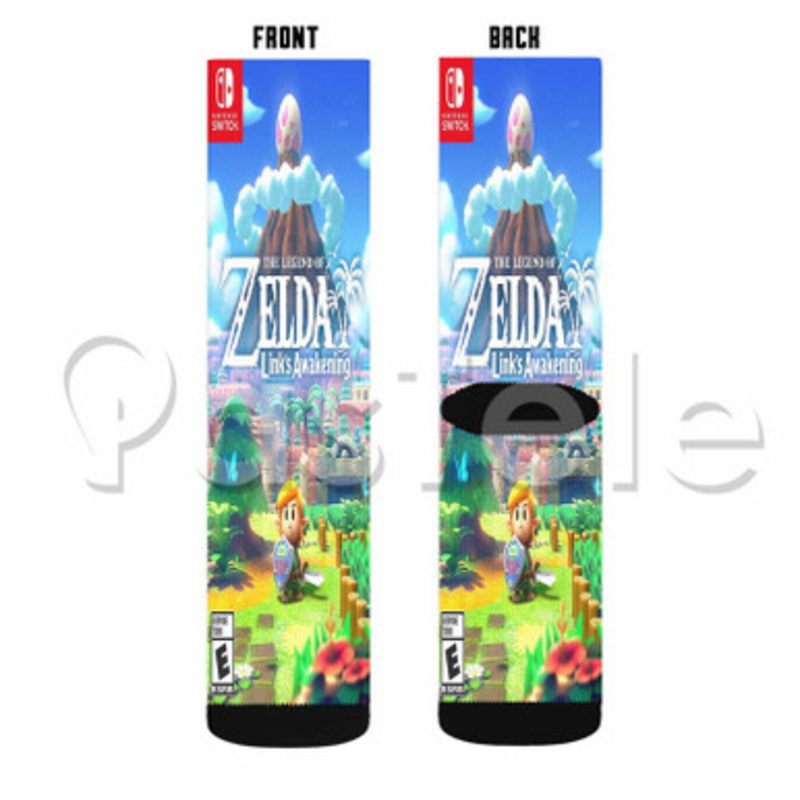 The Legend of Zelda Link s Awakening Custom Personalized Sublimation Printed Socks Polyester Acrylic Nylon Spandex