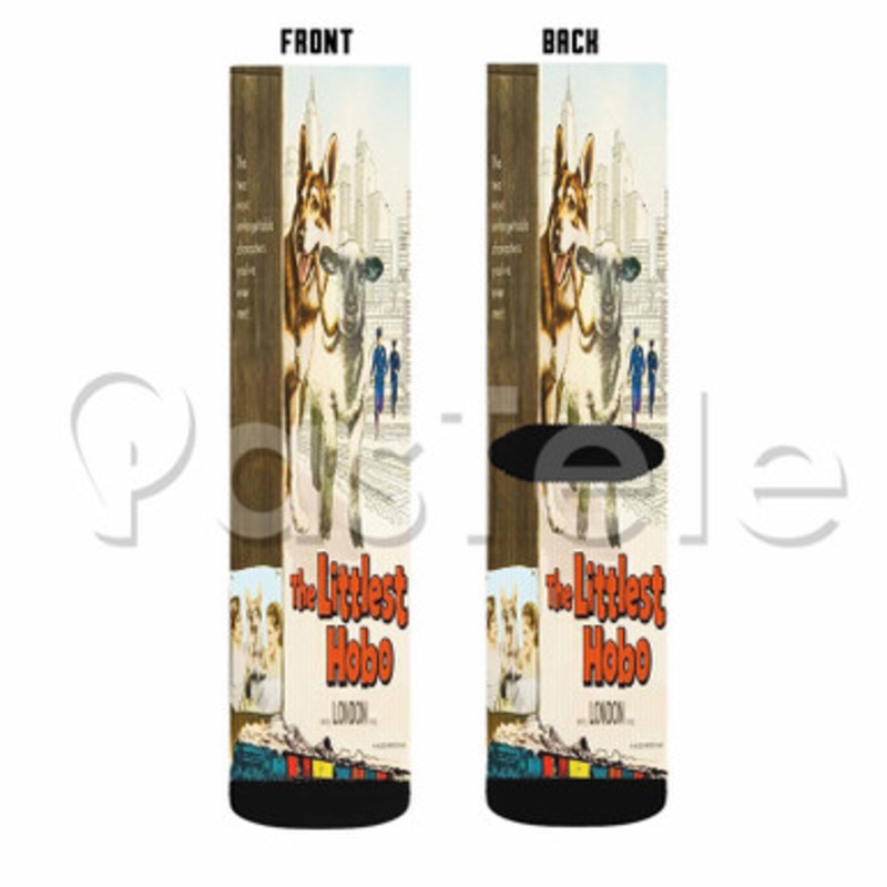 The Littlest Hobo Custom Personalized Sublimation Printed Socks Polyester Acrylic Nylon Spandex