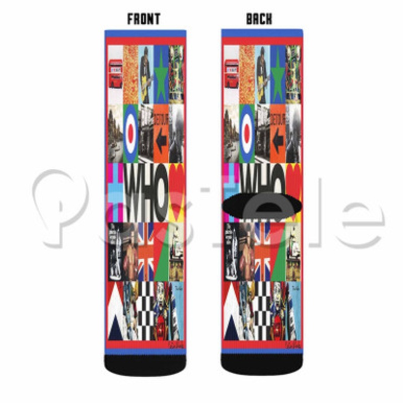 The Who WHO Custom Personalized Sublimation Printed Socks Polyester Acrylic Nylon Spandex