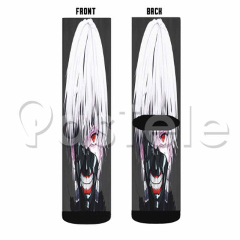 tokyo ghoul Custom Personalized Sublimation Printed Socks Polyester Acrylic Nylon Spandex