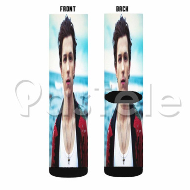 tom holland Custom Personalized Sublimation Printed Socks Polyester Acrylic Nylon Spandex
