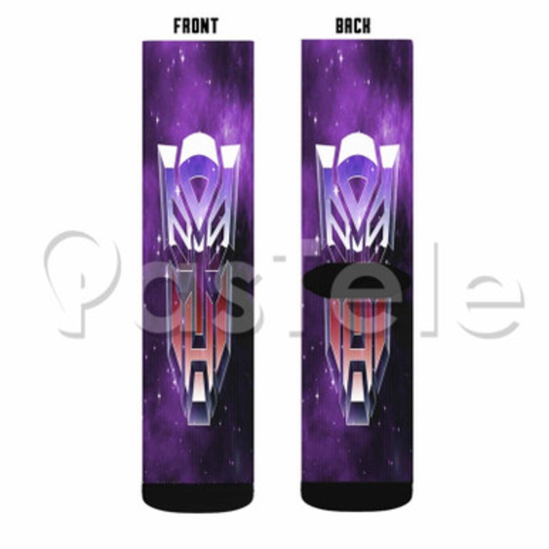 transformers Custom Personalized Sublimation Printed Socks Polyester Acrylic Nylon Spandex