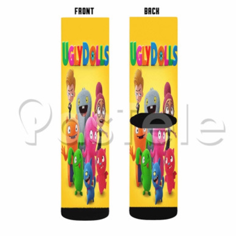 Ugly Dolls Custom Personalized Sublimation Printed Socks Polyester Acrylic Nylon Spandex