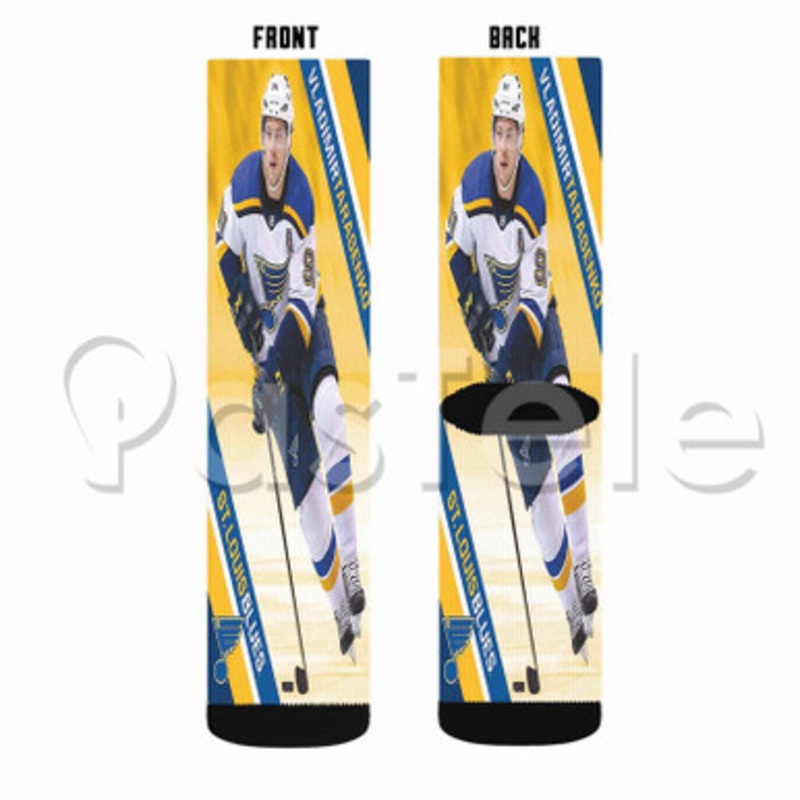 Vladimir Tarasenko Saint Louis Blues NHL Custom Personalized Sublimation Printed Socks Polyester Acrylic Nylon Spandex