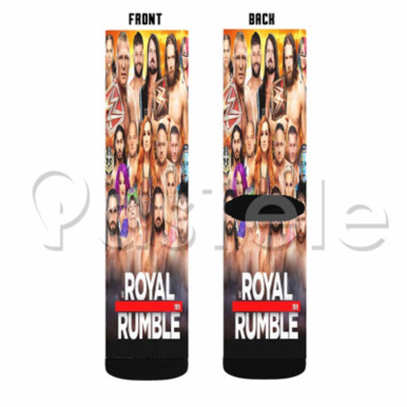 WWE Royal Rumble Custom Personalized Sublimation Printed Socks Polyester Acrylic Nylon Spandex