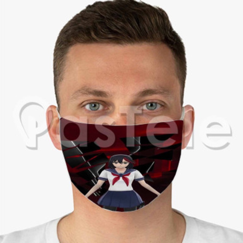 Yandere Simulator Custom Fabric Face Mask Polyester Two Layers Cloth