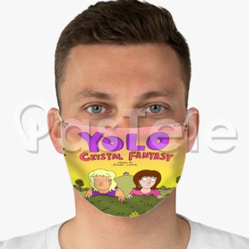 YOLO Crystal Fantasy Custom Fabric Face Mask Polyester Two Layers Cloth