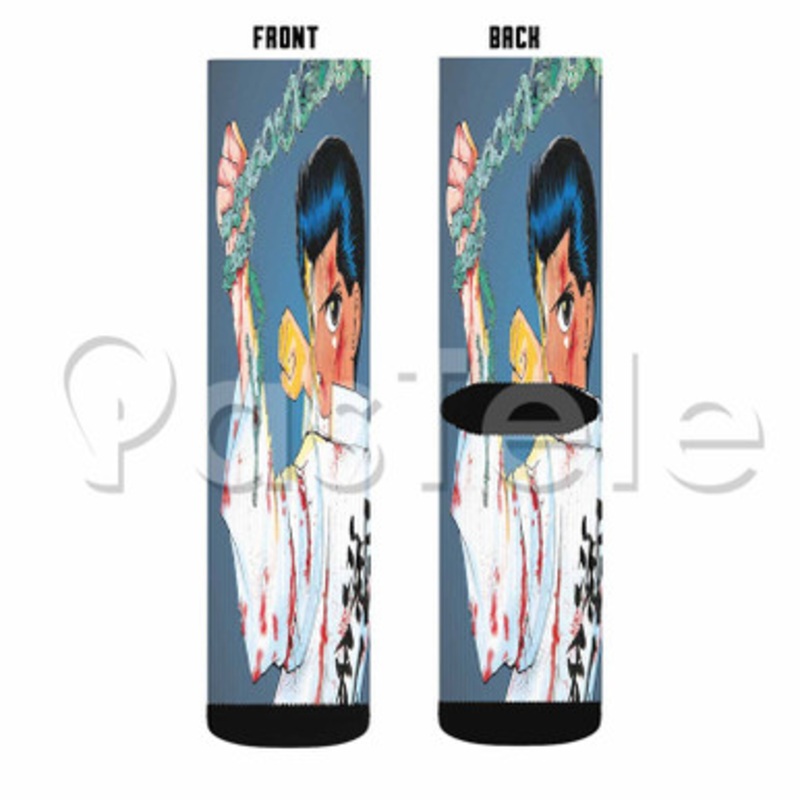 Yu Yu Hakusho Custom Personalized Sublimation Printed Socks Polyester Acrylic Nylon Spandex