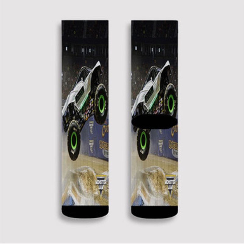 Pastele Alien Invasion Monster Truck Custom Socks Sublimation Awesome Printed Sports Elite Socks Polyester Cushioned Bottoms Gym Gymnastic Running Yoga School Skatebording Basketball Spandex