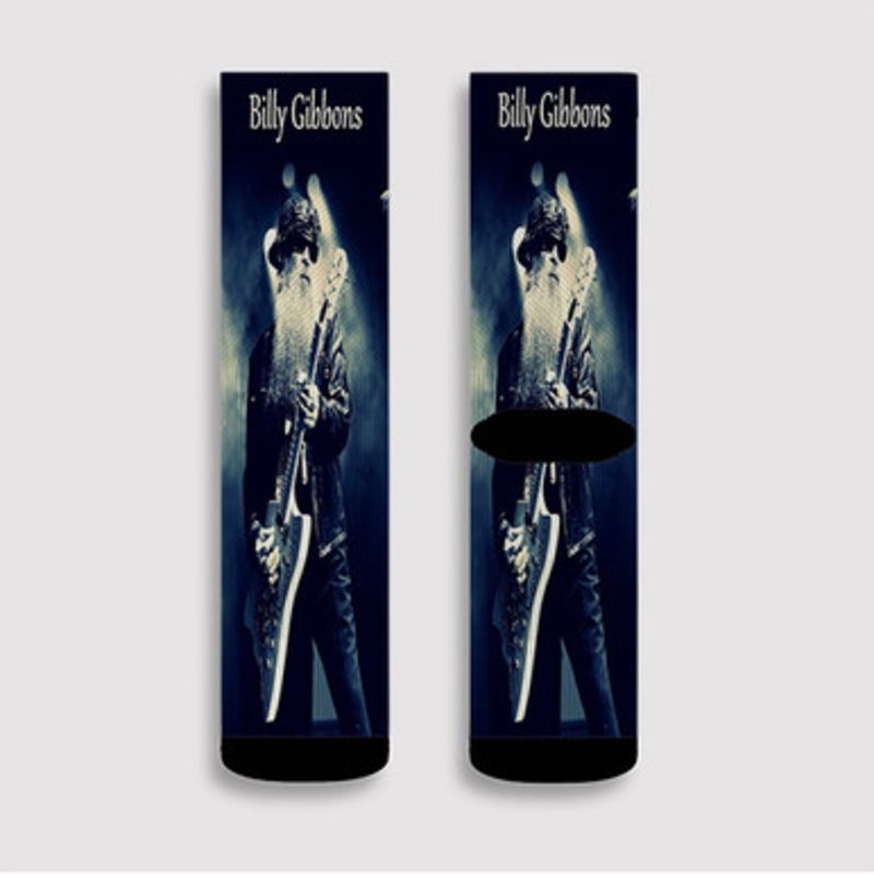 Pastele Billie Gibbons Zz Top Custom Socks Sublimation Awesome Printed Sports Elite Socks Polyester Cushioned Bottoms Gym Gymnastic Running Yoga School Skatebording Basketball Spandex