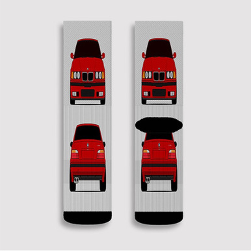Pastele BMW M3 Custom Socks Sublimation Awesome Printed Sports Elite Socks Polyester Cushioned Bottoms Gym Gymnastic Running Yoga School Skatebording Basketball Spandex