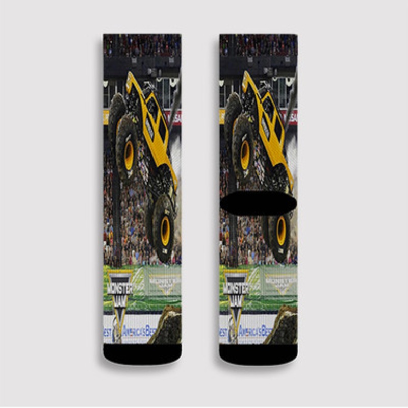 Pastele Bro Dozer Monster Truck Custom Socks Sublimation Awesome Printed Sports Elite Socks Polyester Cushioned Bottoms Gym Gymnastic Running Yoga School Skatebording Basketball Spandex