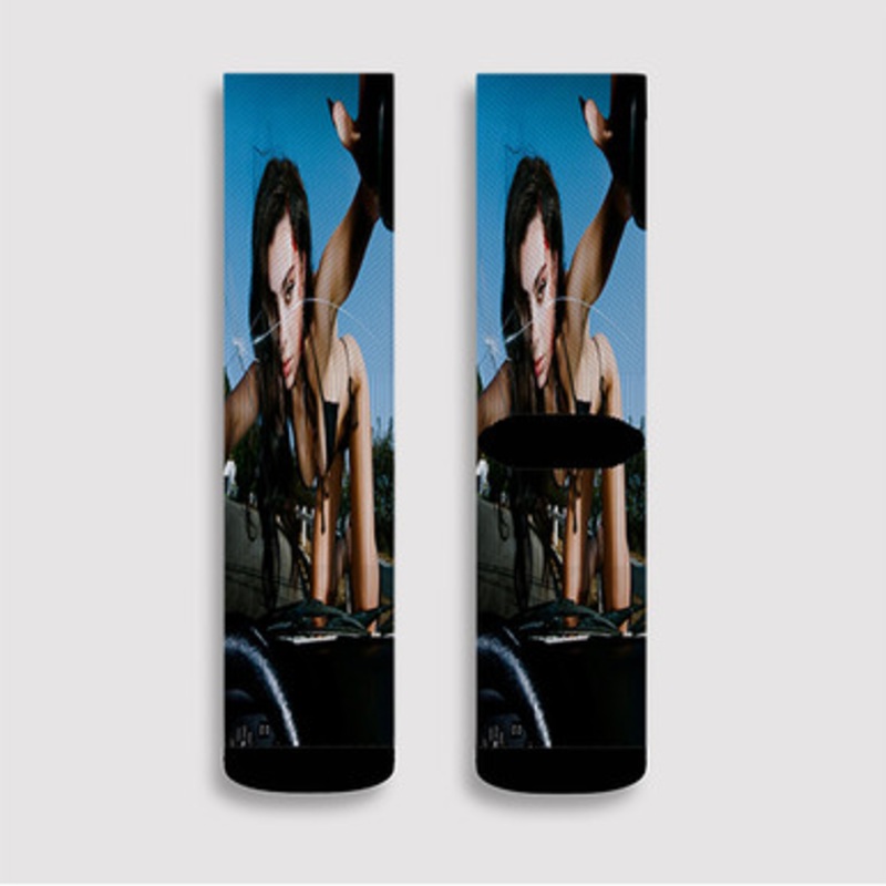 Pastele Charli XCX Crash Custom Socks Sublimation Awesome Printed Sports Elite Socks Polyester Cushioned Bottoms Gym Gymnastic Running Yoga School Skatebording Basketball Spandex